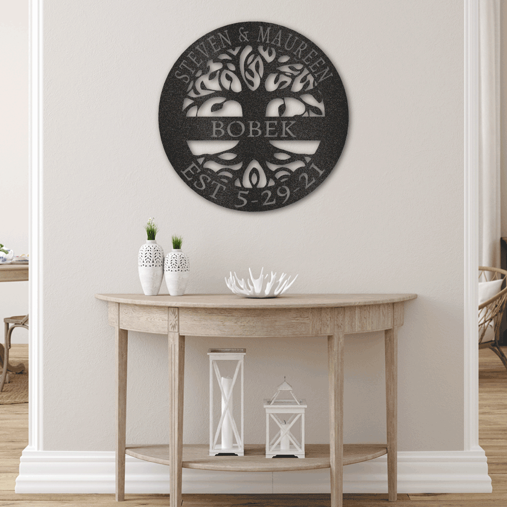 The Gift Message, Personalised Tree of Life Family Wall art