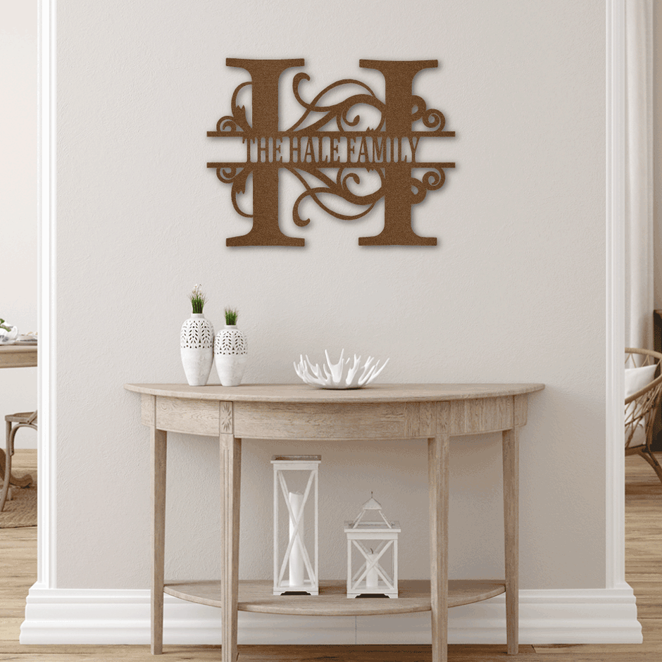 The Gift Message, Personalised Filagree Family Wall art