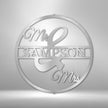 Newly wed  Personalised Named Metal Wall art Sign