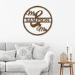 Newly wed  Personalised Named Metal Wall art Sign