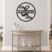 Newly wed  Personalised Named Metal Wall art Sign