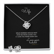 Date night to my wife necklace and earring gift