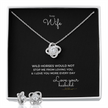Date night to my wife necklace and earring gift