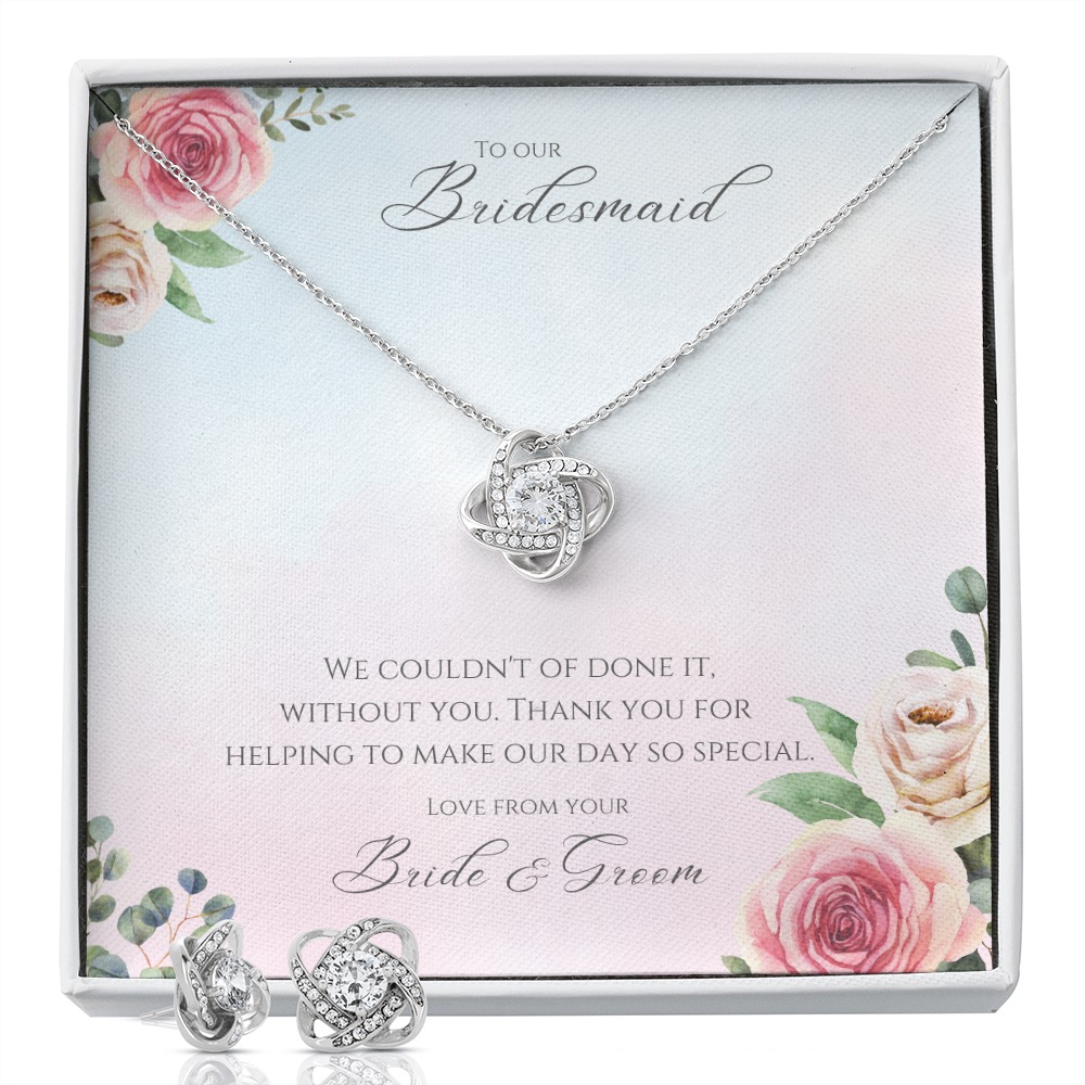 Lorettea Bridesmaid necklace and Earrings set