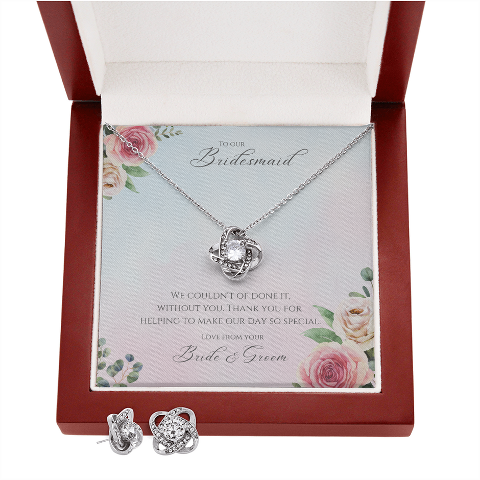 Lorettea Bridesmaid necklace and Earrings set