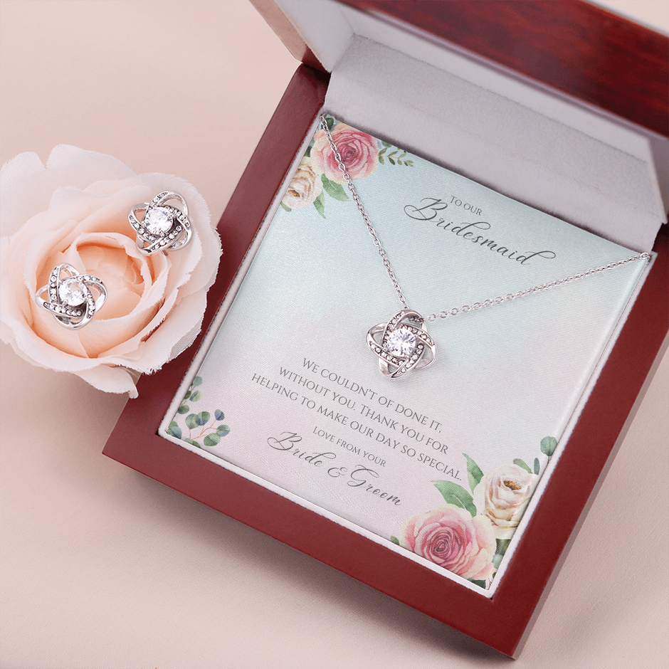 Lorettea Bridesmaid necklace and Earrings set