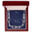 Personalized Forever love Deluxe 14k Paperclip Chain