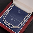 Modern 14K Paperclip CZ embellished Chain necklace