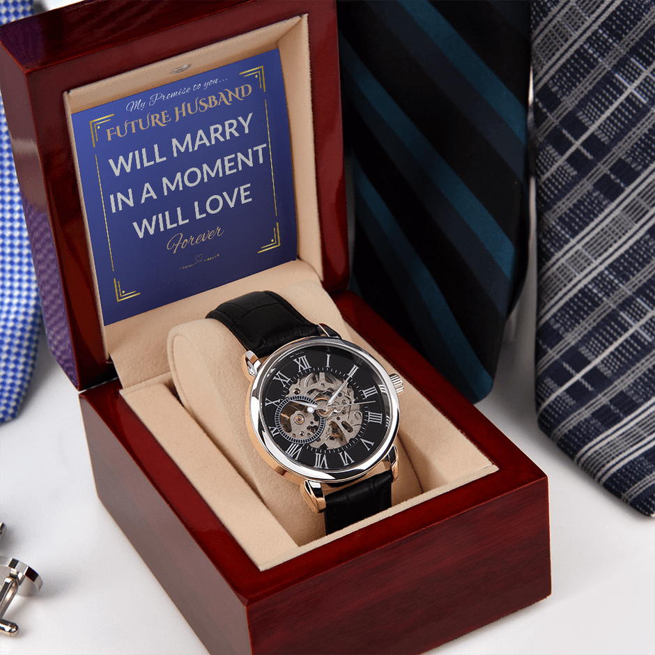 Future Husband to be Promise Openwork Watch