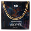 To my Man Silver Cuban chain
