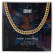 To Elliot Merry Christmas Cuban Link Chain