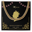 Queen Elizabeth Mens Memorial Silver / Gold curb chain
