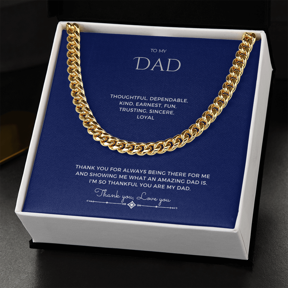 Gold Curb Chain To my Earnest Dad