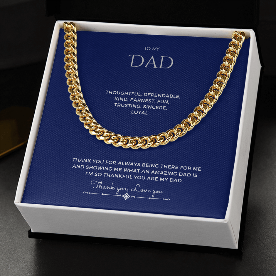 Gold Curb Chain To my Earnest Dad