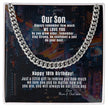To our son 18th Curb Chain