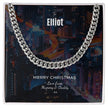 To Elliot Merry Christmas Cuban Link Chain