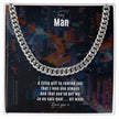 To my Man Silver Cuban chain
