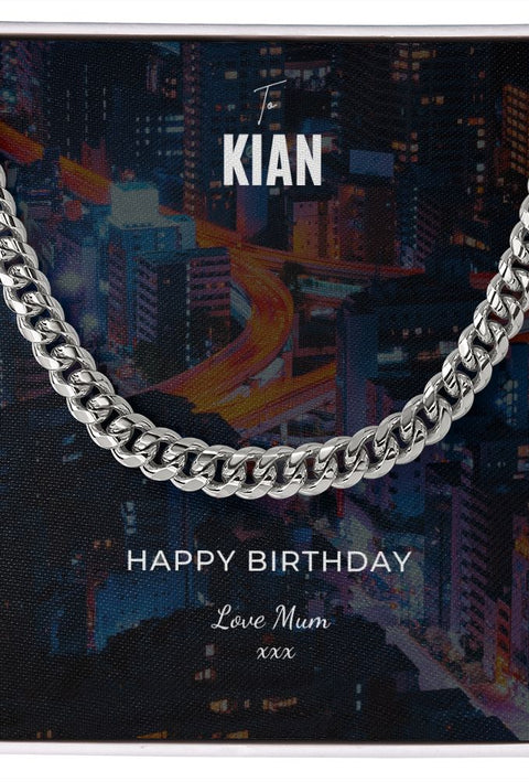 Happy 18th Birthday chain from mum 