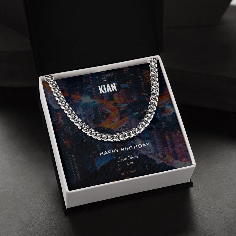 Happy 18th Birthday chain from mum 