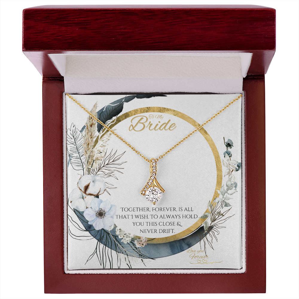 Wedding Bride White Gold Necklace