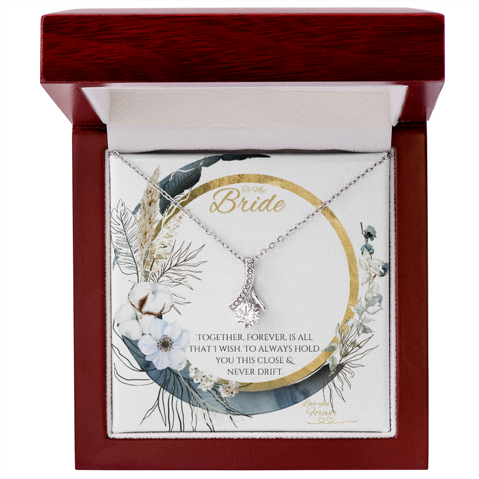 Wedding Bride White Gold Necklace