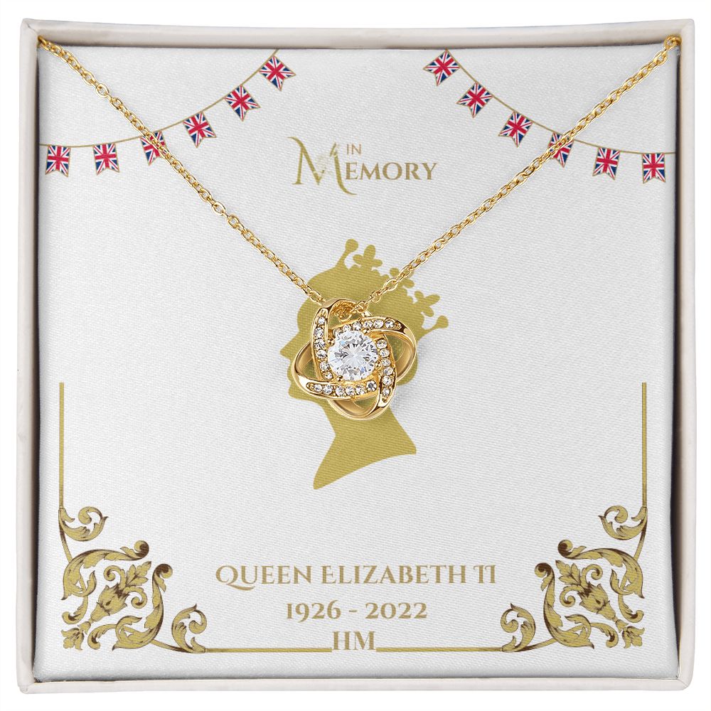 Our Royal HM Queen Elizabeth Memorial Gold Necklace Keepsake