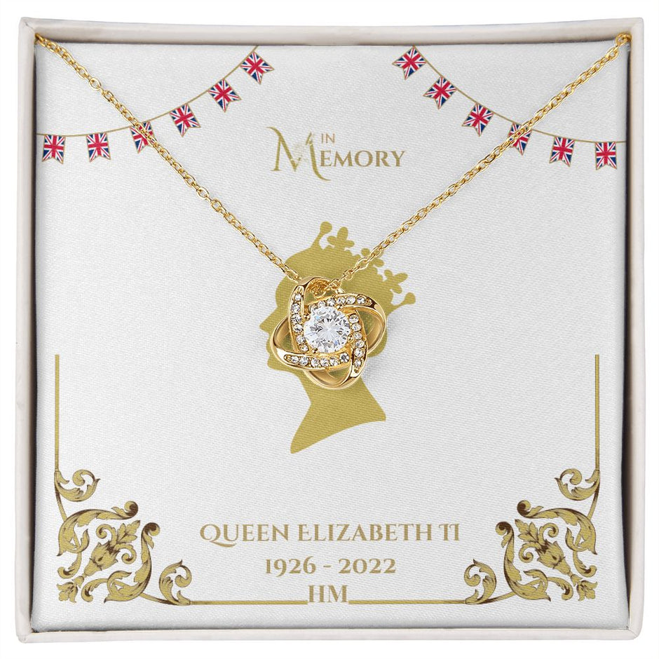 Our Royal HM Queen Elizabeth Memorial Gold Necklace Keepsake