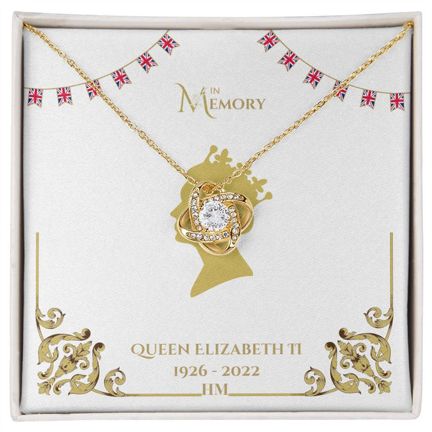 Our Royal HM Queen Elizabeth Memorial Gold Necklace Keepsake