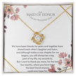 My Liberty Maid of Honor Gift Message necklace