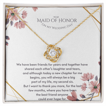 Load image into Gallery viewer, My Liberty Maid of Honor Gift Message necklace
