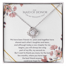 Load image into Gallery viewer, My Liberty Maid of Honor Gift Message necklace
