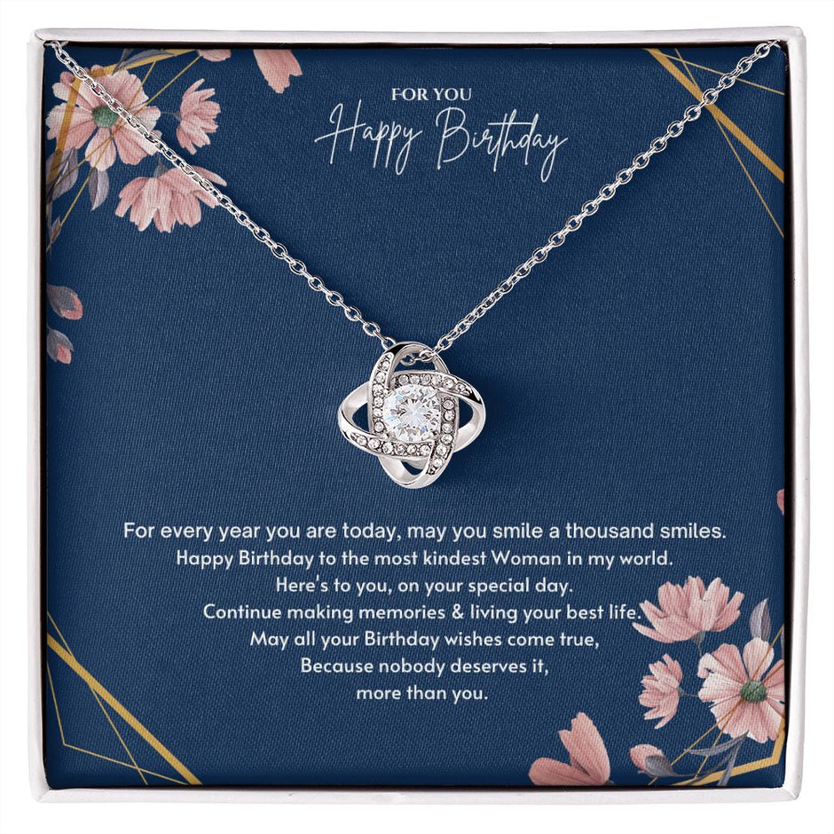 Happy Birthday Gift Message necklace