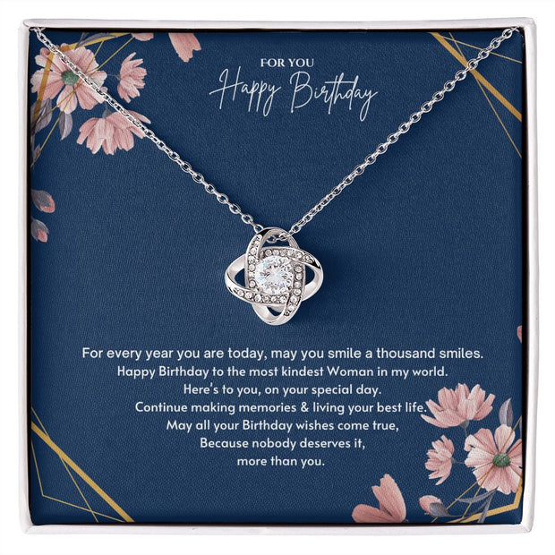 Happy Birthday Gift Message necklace
