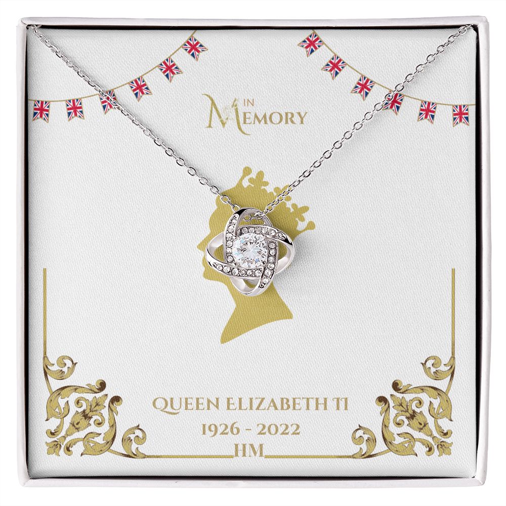 Our Royal HM Queen Elizabeth Memorial Gold Necklace Keepsake