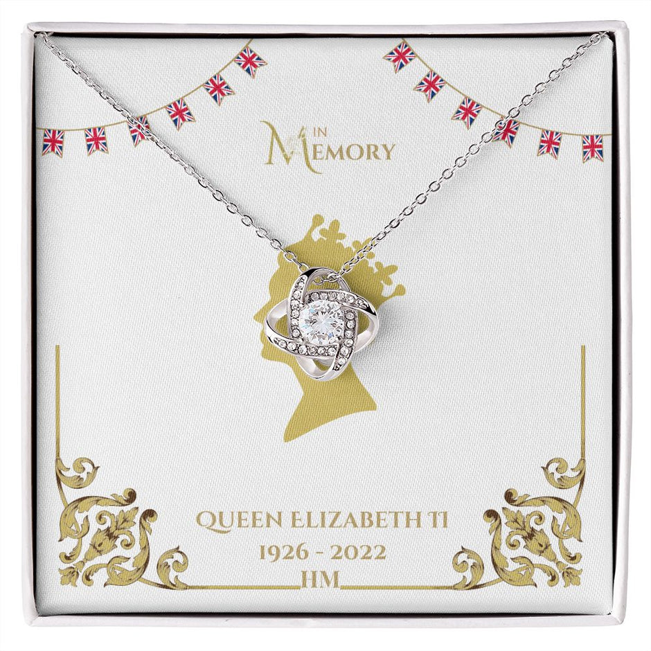 Our Royal HM Queen Elizabeth Memorial Gold Necklace Keepsake