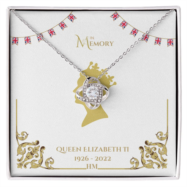 Our Royal HM Queen Elizabeth Memorial Gold Necklace Keepsake