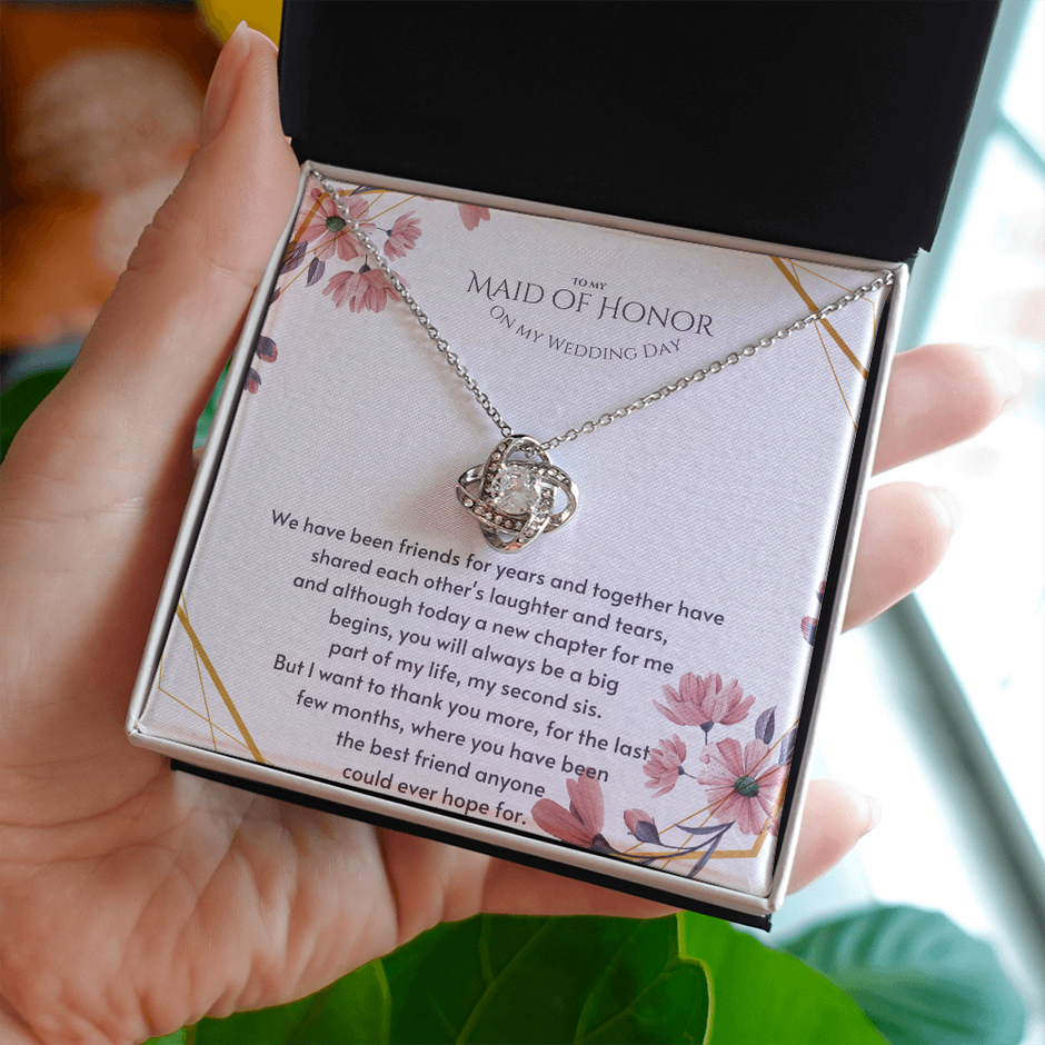 My Liberty Maid of Honor Gift Message necklace