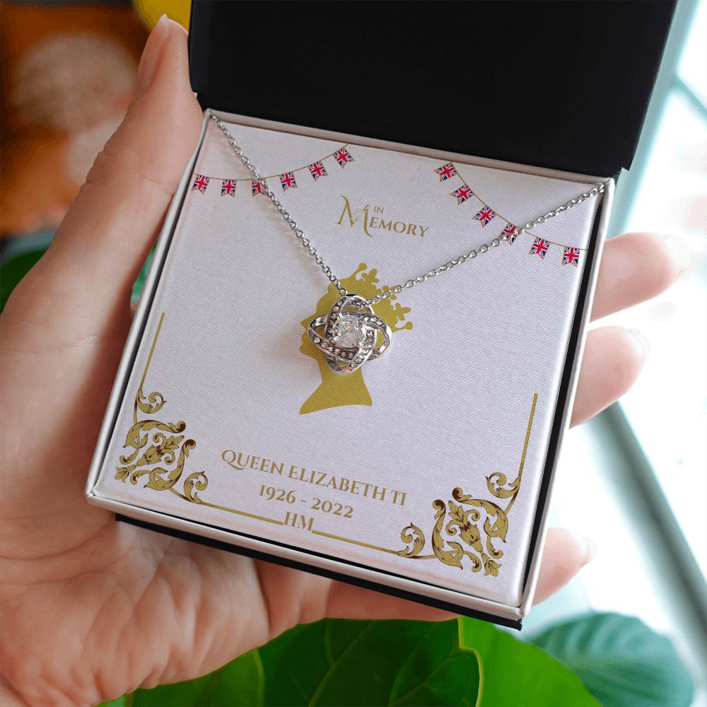 Our Royal HM Queen Elizabeth Memorial Gold Necklace Keepsake