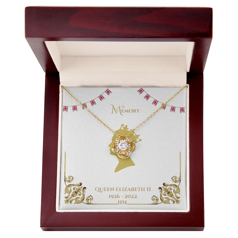 Our Royal HM Queen Elizabeth Memorial Gold Necklace Keepsake