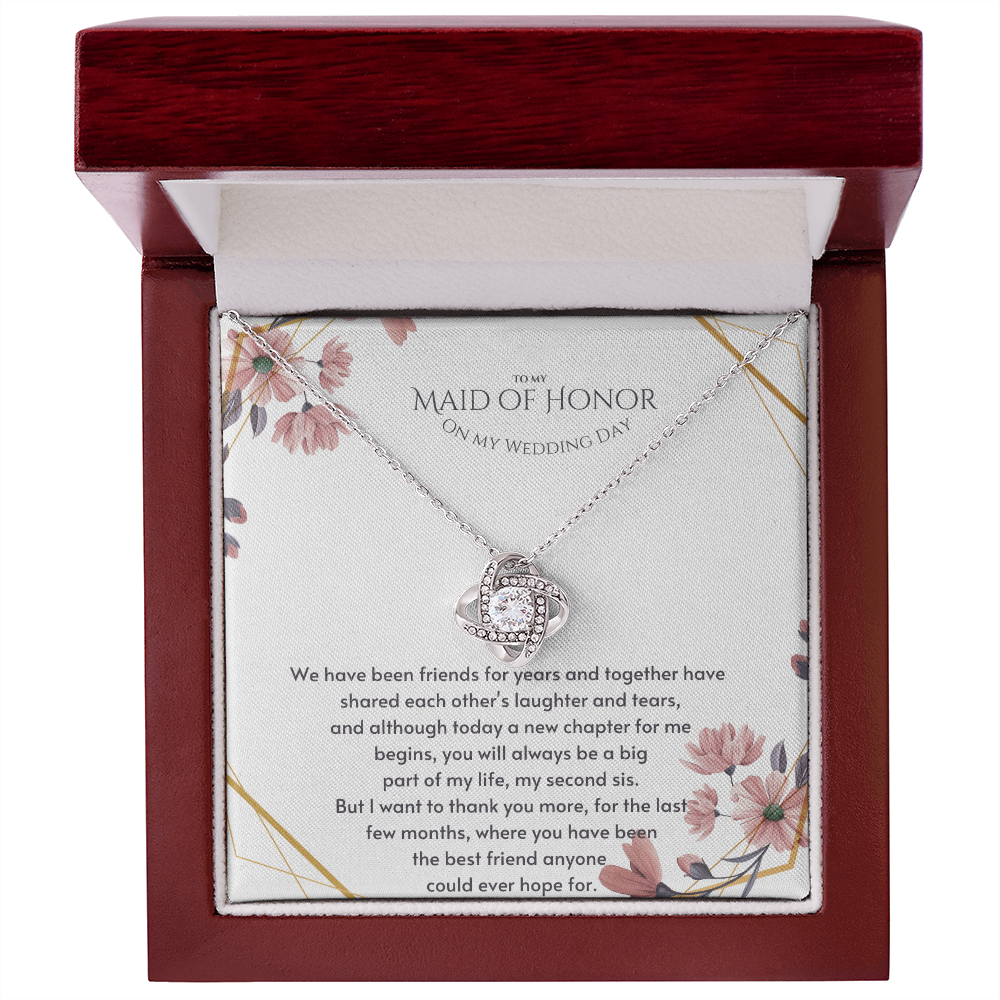 My Liberty Maid of Honor Gift Message necklace