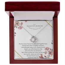 Load image into Gallery viewer, My Liberty Maid of Honor Gift Message necklace
