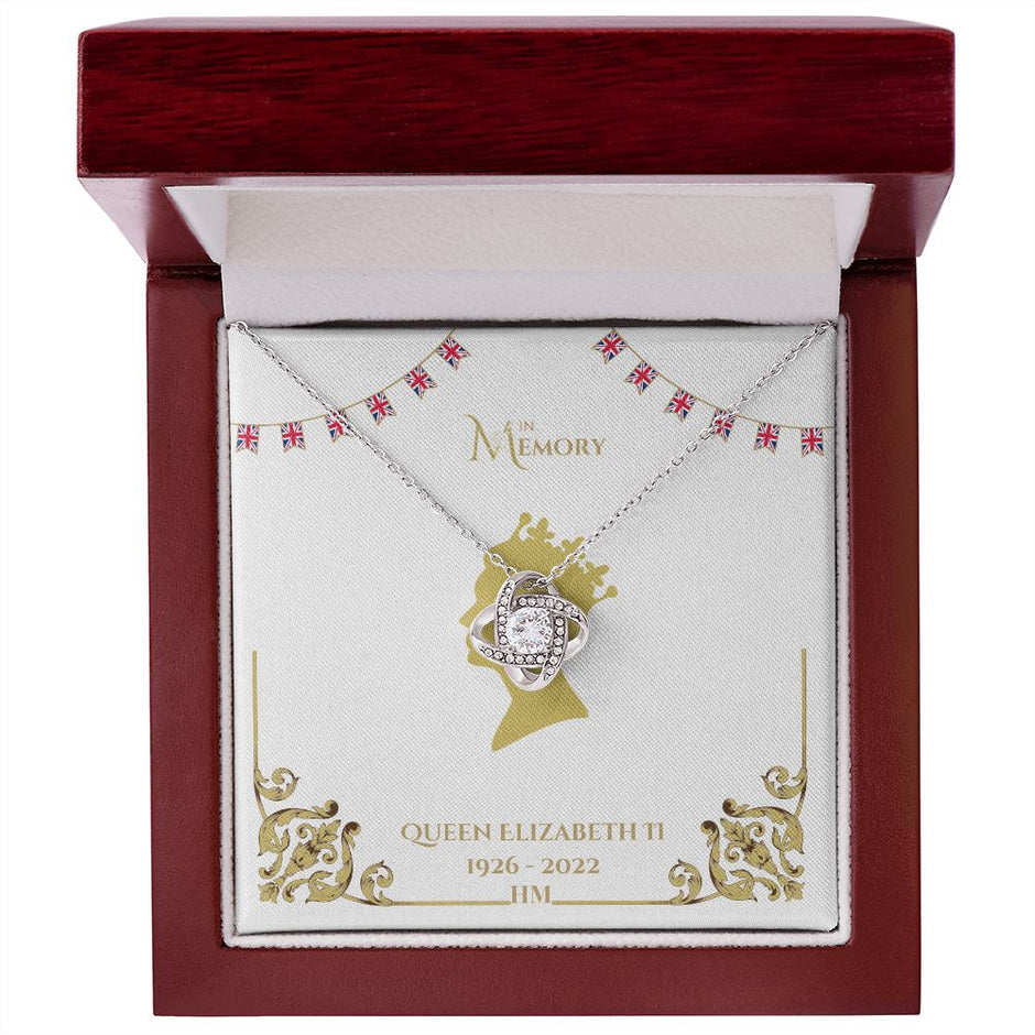 Our Royal HM Queen Elizabeth Memorial Gold Necklace Keepsake