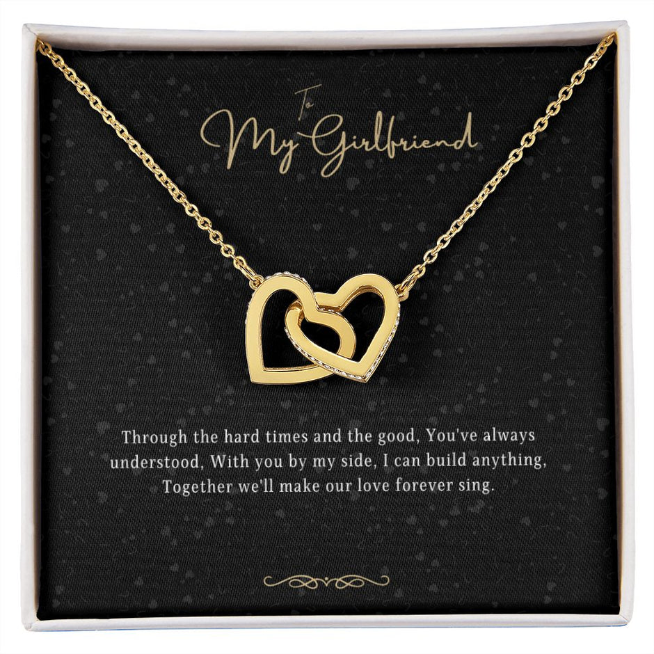 Girlfriend Gift Message Heart Necklace