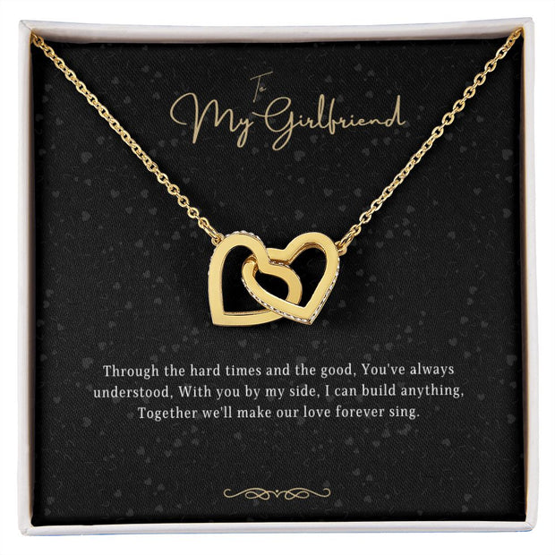 Girlfriend Gift Message Heart Necklace
