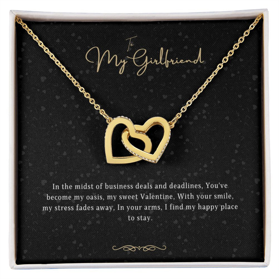 Girlfriend Gift Message Heart Necklace