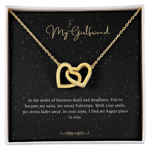 Girlfriend Gift Message Heart Necklace