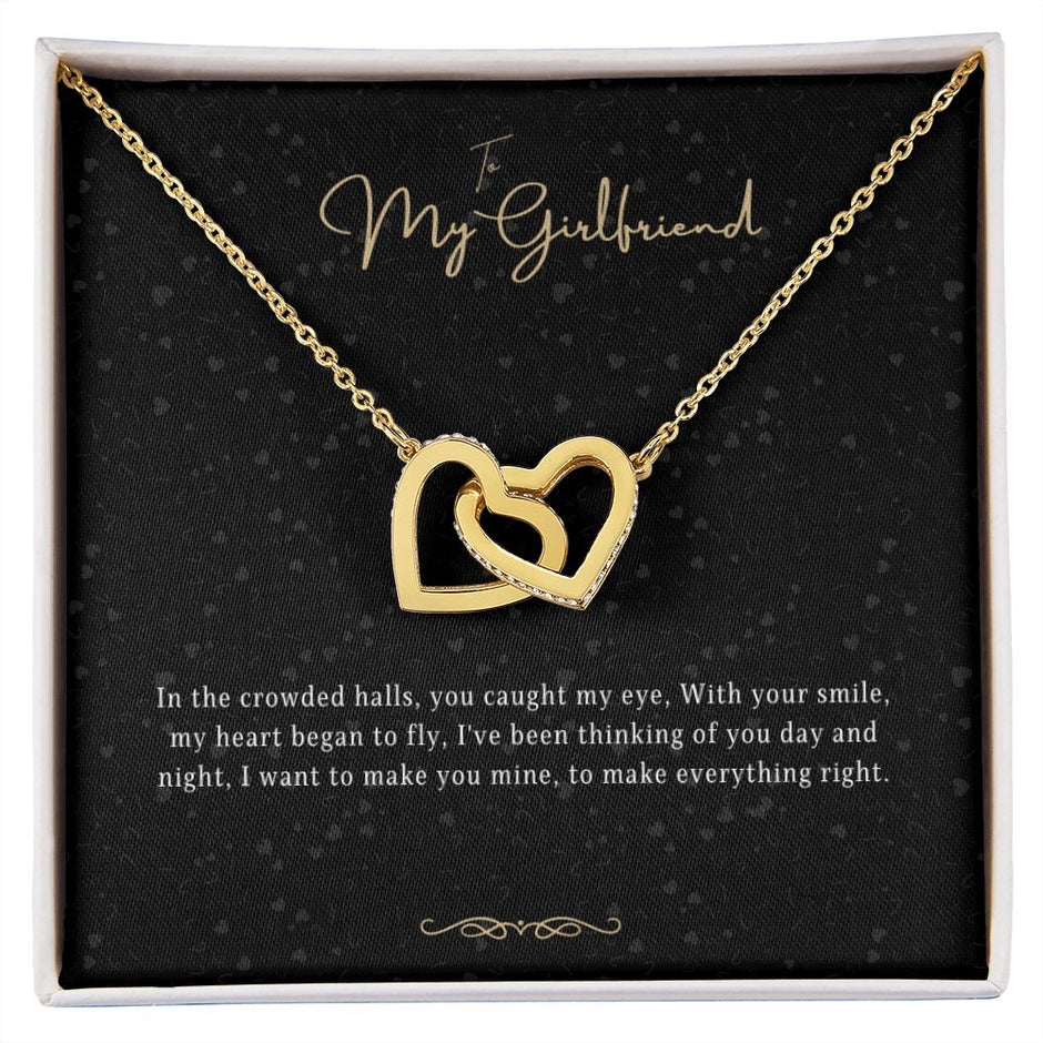 Girlfriend Gift Message Heart Necklace