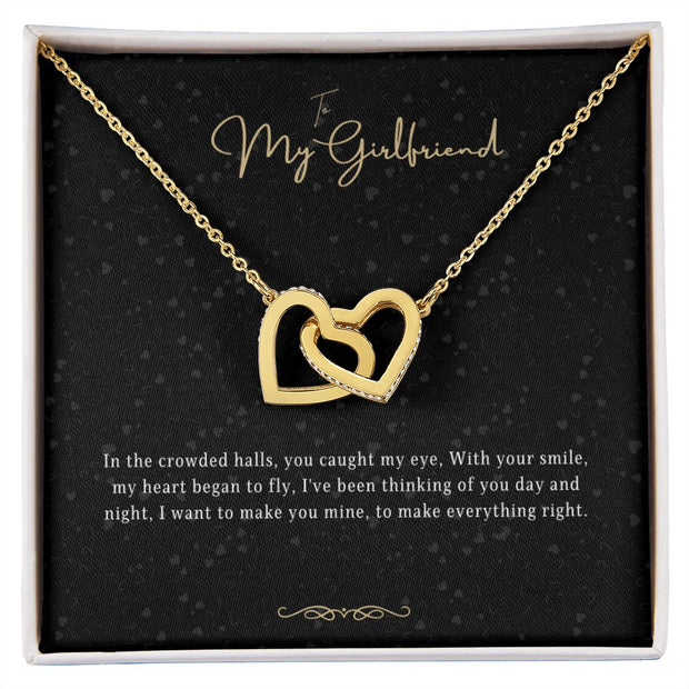 Girlfriend Gift Message Heart Necklace