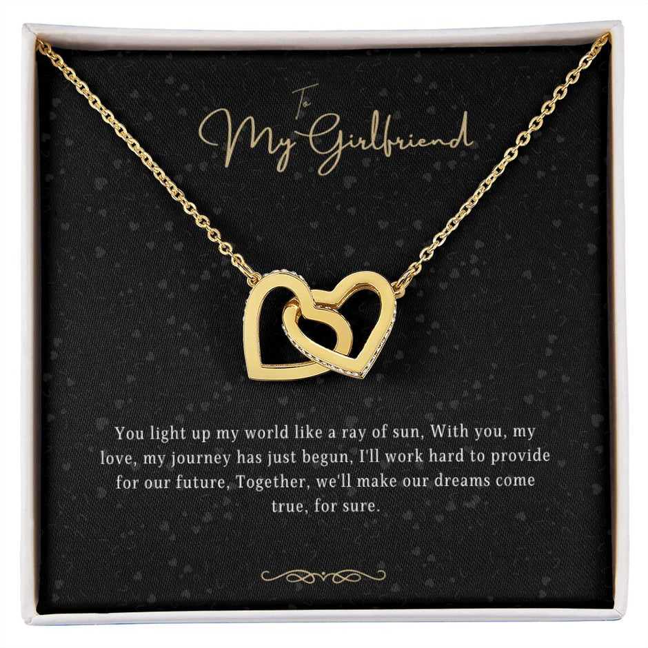Girlfriend Gift Message Heart Necklace