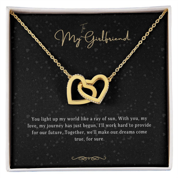 Girlfriend Gift Message Heart Necklace